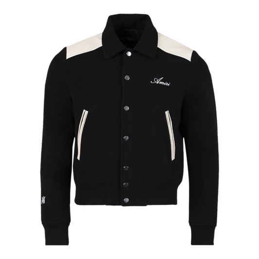 Amiri Varsity Bomber Jacket Black