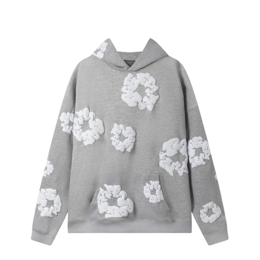 Hoodie Denim Tears Gris & White
