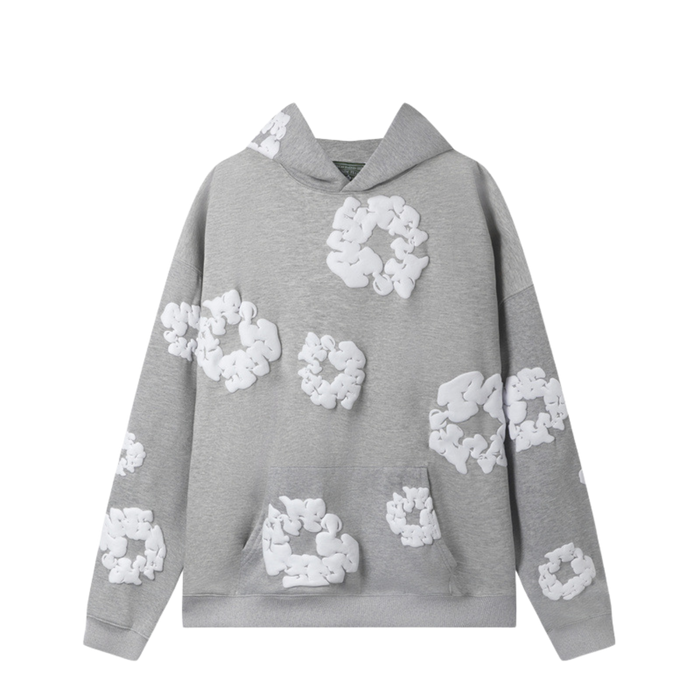 Hoodie Denim Tears Gris & White