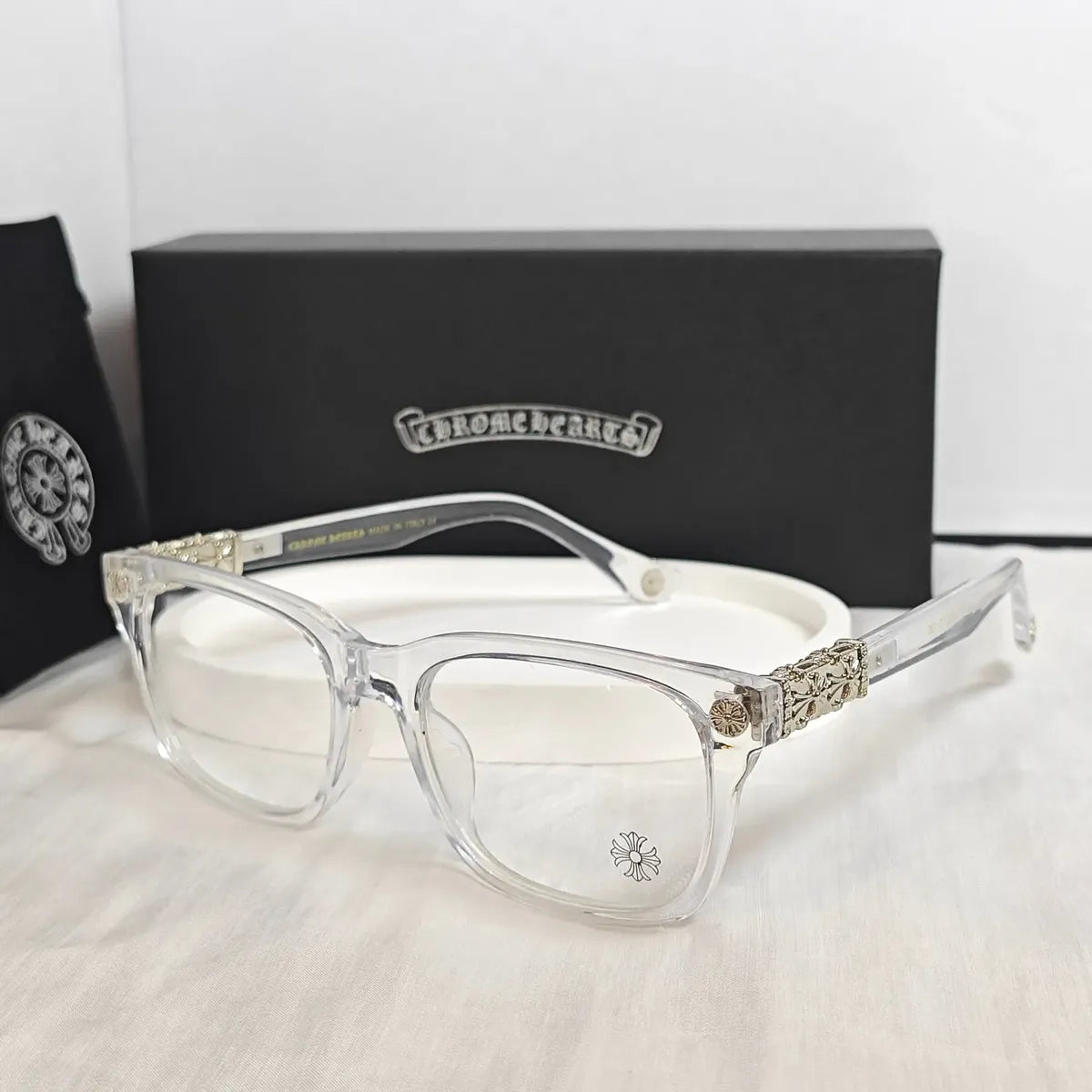Chrome Hearts Lentes Transparent/Silver