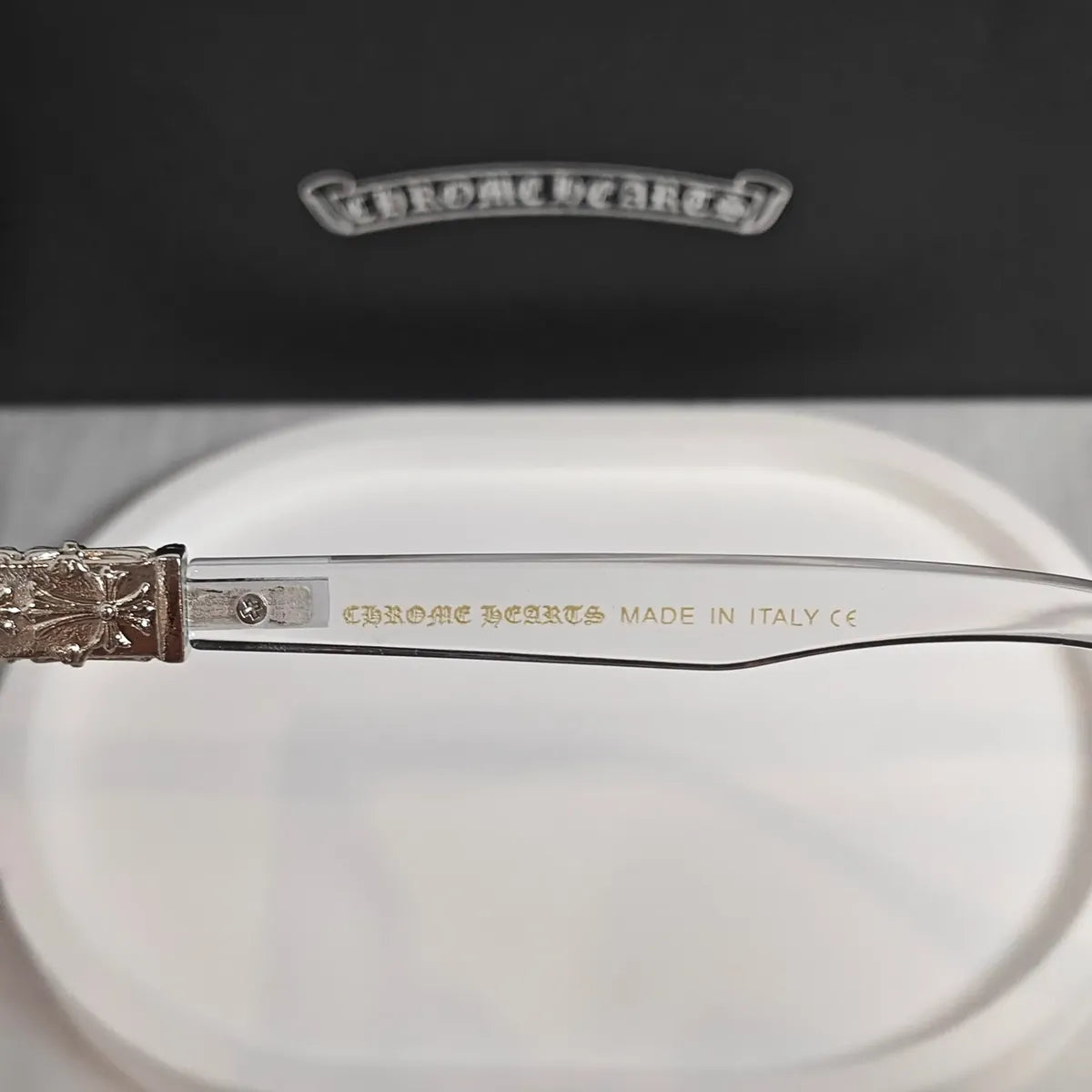 Chrome Hearts Lentes Transparent/Silver