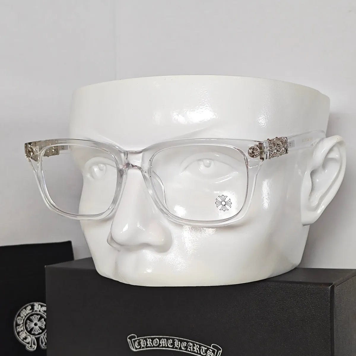 Chrome Hearts Lentes Transparent/Silver