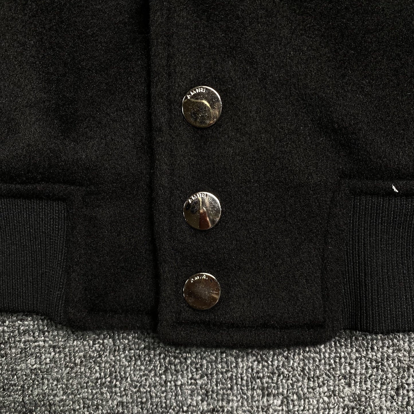 Amiri Varsity Bomber Jacket Black