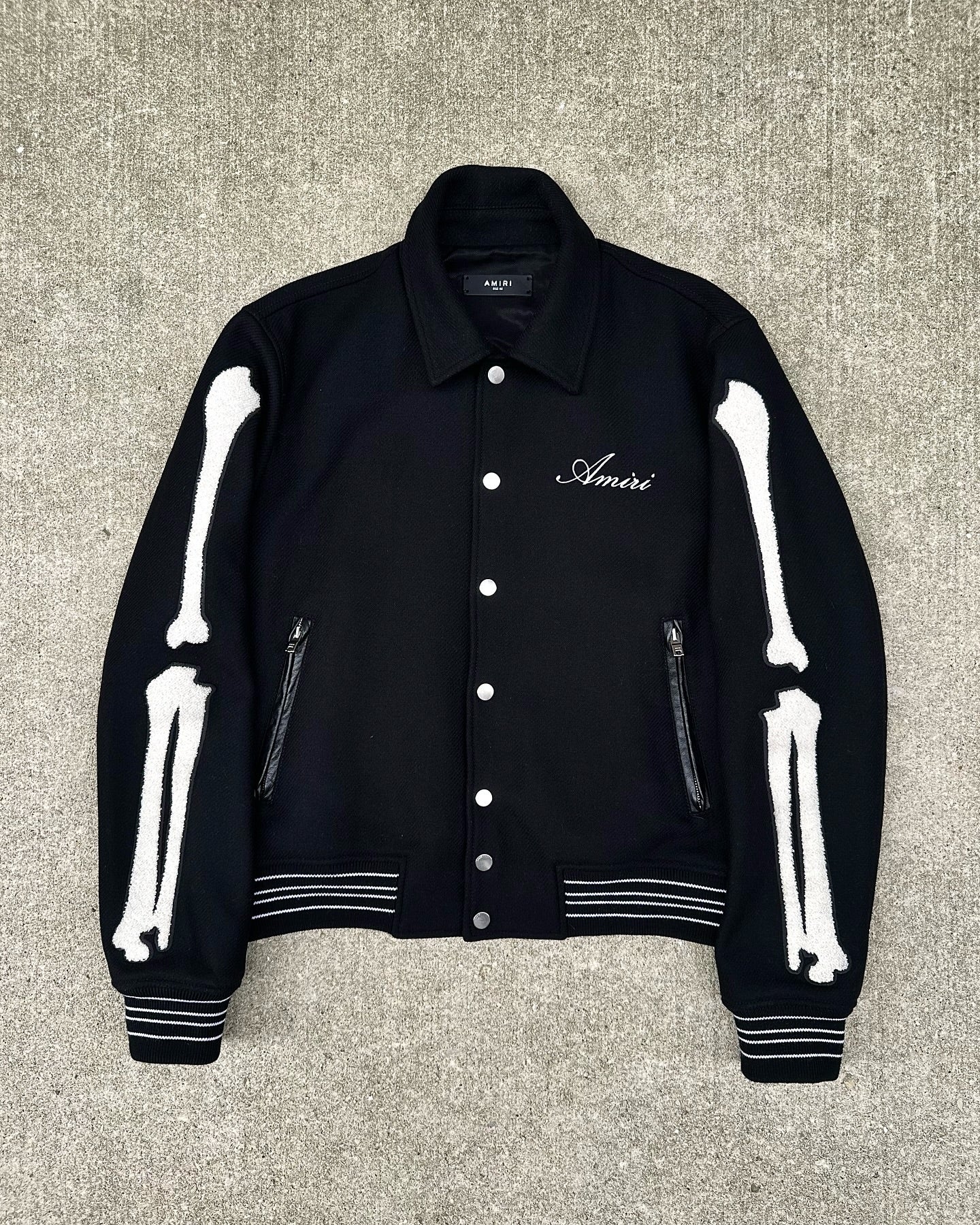 Amiri Bones Bomber Jacket Black