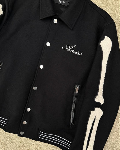 Amiri Bones Bomber Jacket Black